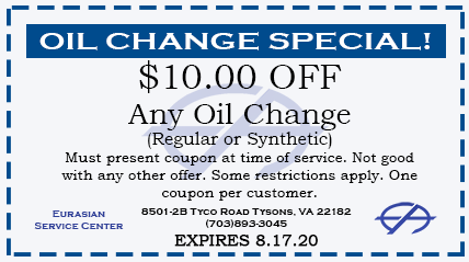 Oil Change Special - Eurasian Service Center